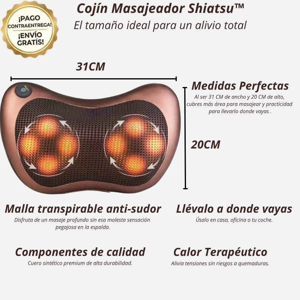 Cojín Masajeador Shiatsu Pro™ - Tu Masajista Personal en Casa