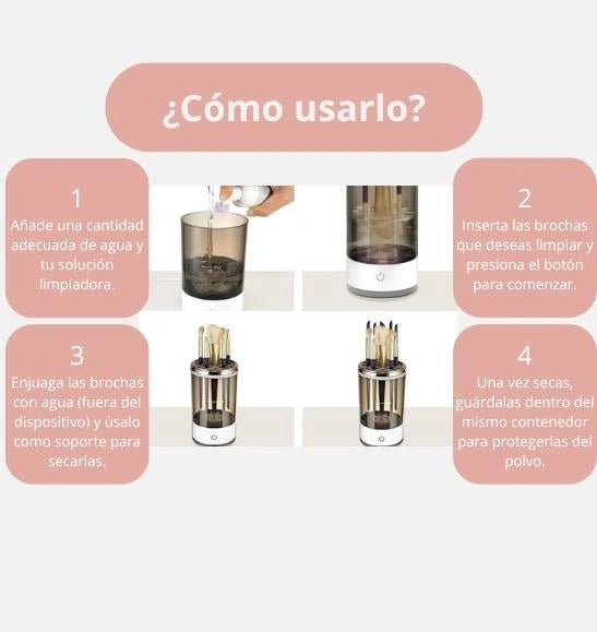 CleanBrushes Pro® - Rostro Sano y Brochas como Nuevas
